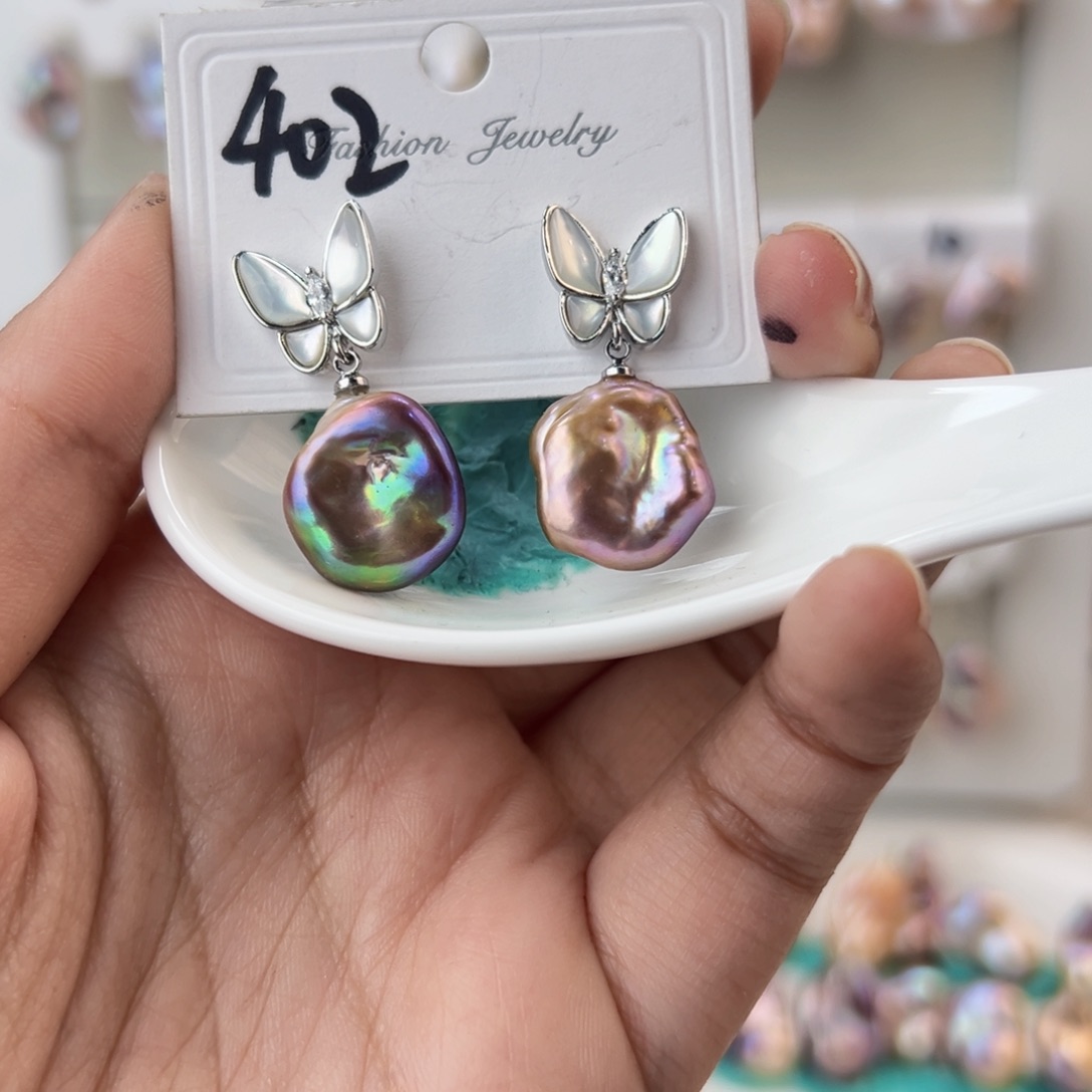 淡水珍珠耳饰未镶嵌