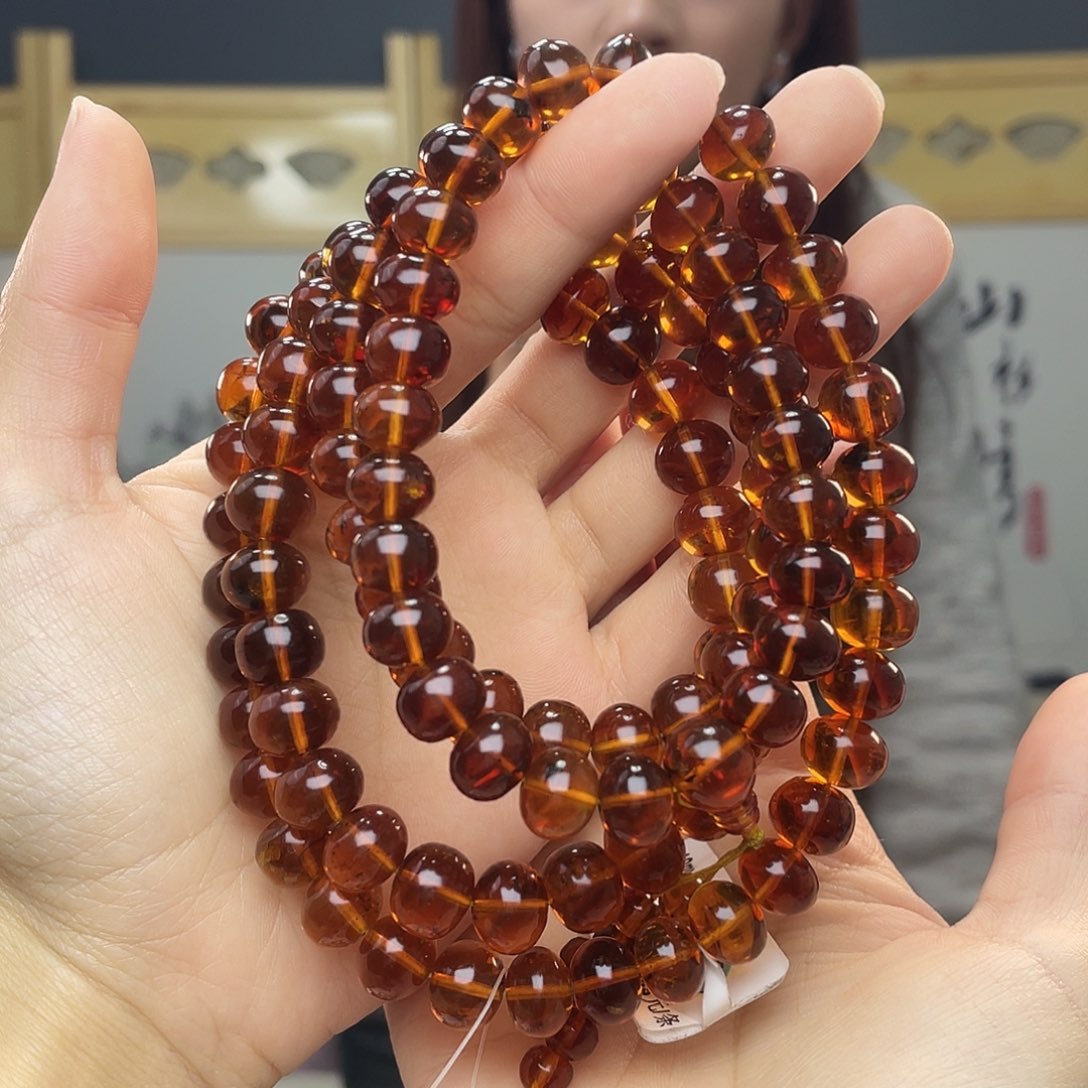 琥珀裸石未镶嵌10樱桃红