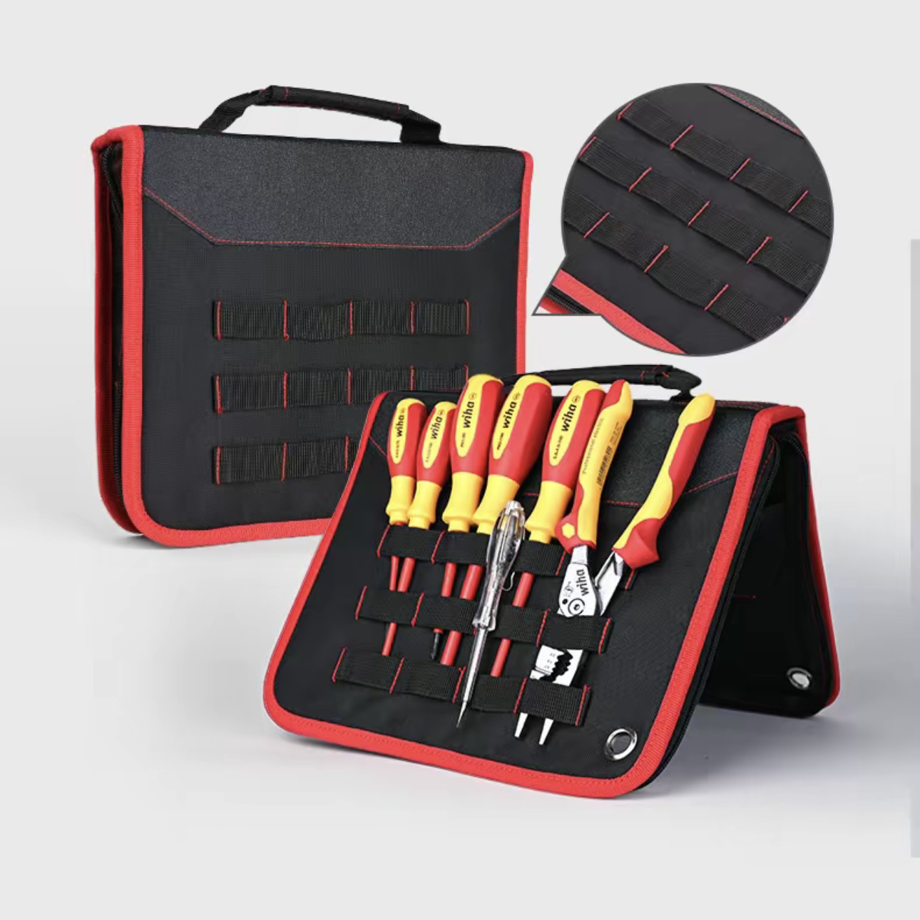 德国进口wiha威汉黑森林绝缘工具组套8件套绝缘螺丝刀8合一剥线钳
