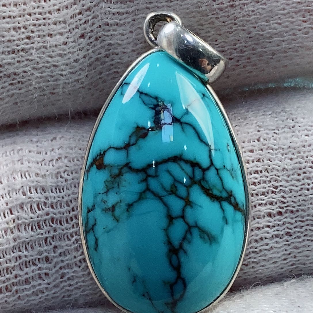 绿松石珠宝奇石银S925镶嵌