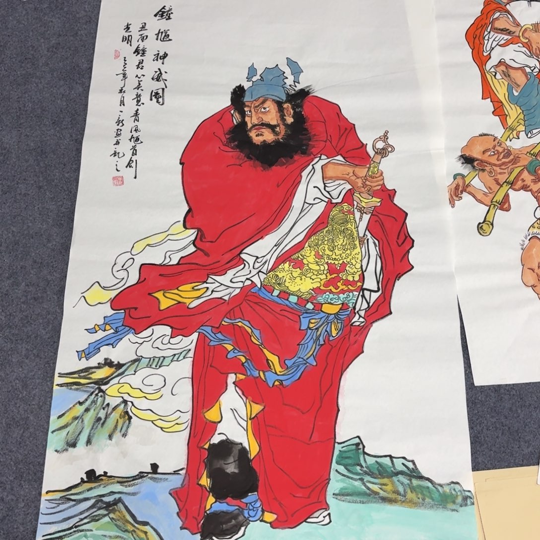 哈***哈国画140×70手绘画画画