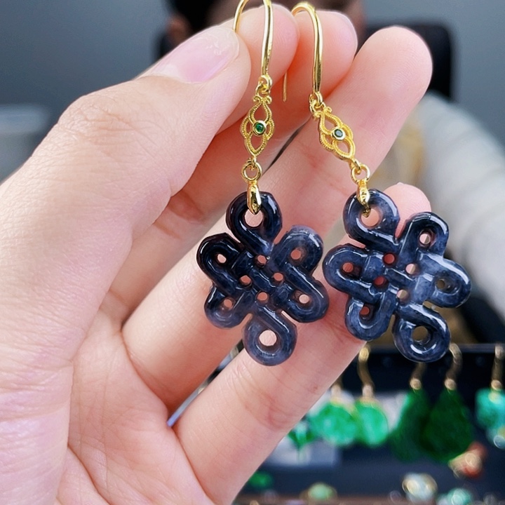 翡翠耳饰未镶嵌饰品