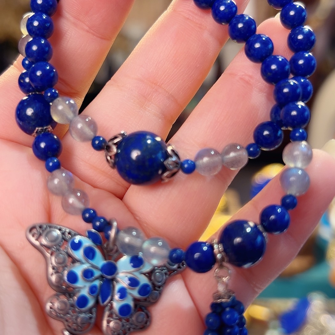 青金石未镶嵌手链国风