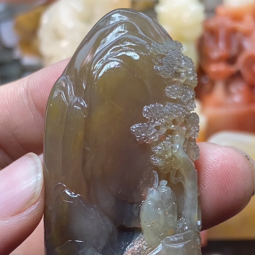 寿山石印石坑头牛角2.9/1.4/4.8