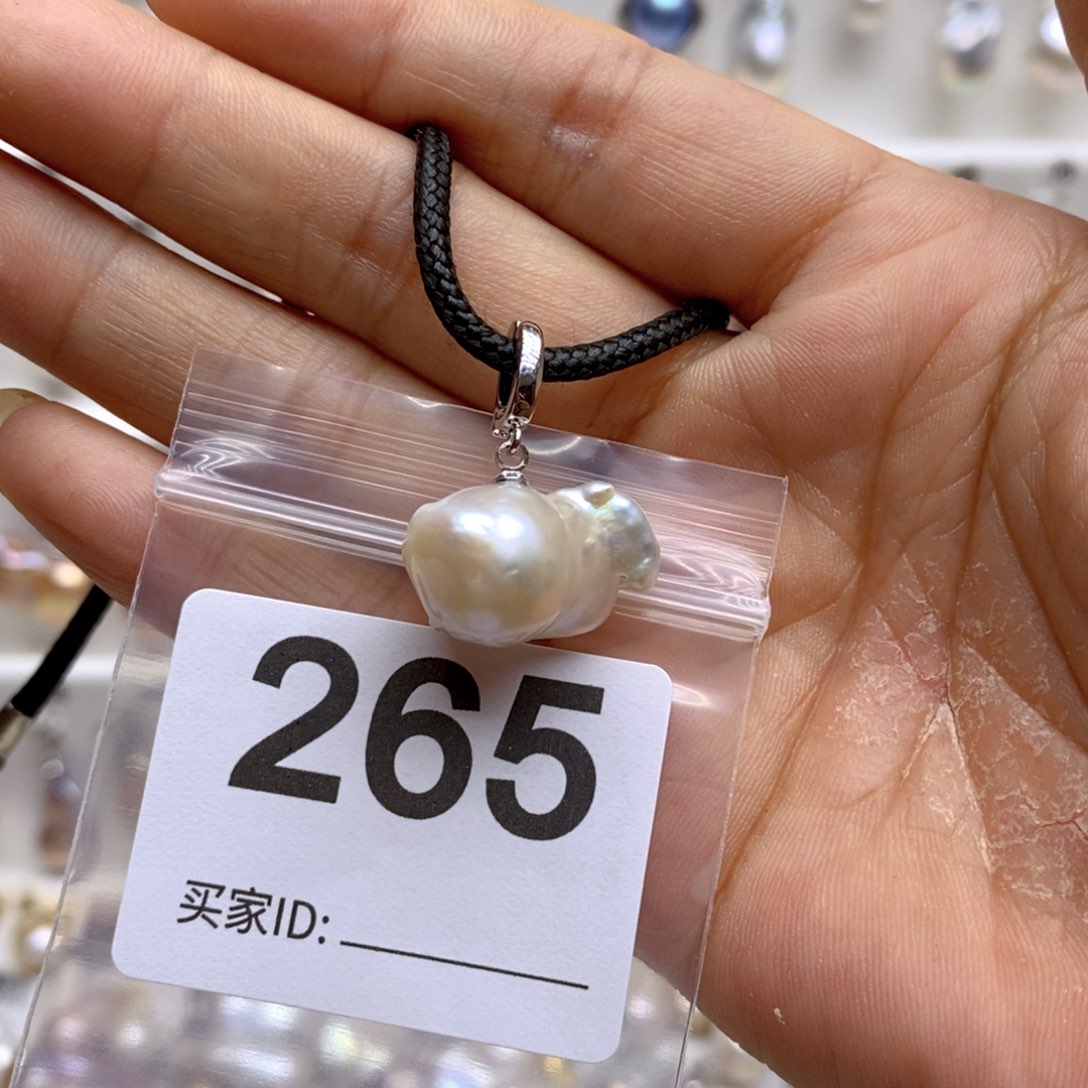 淡水珍珠颈饰银S925镶嵌265