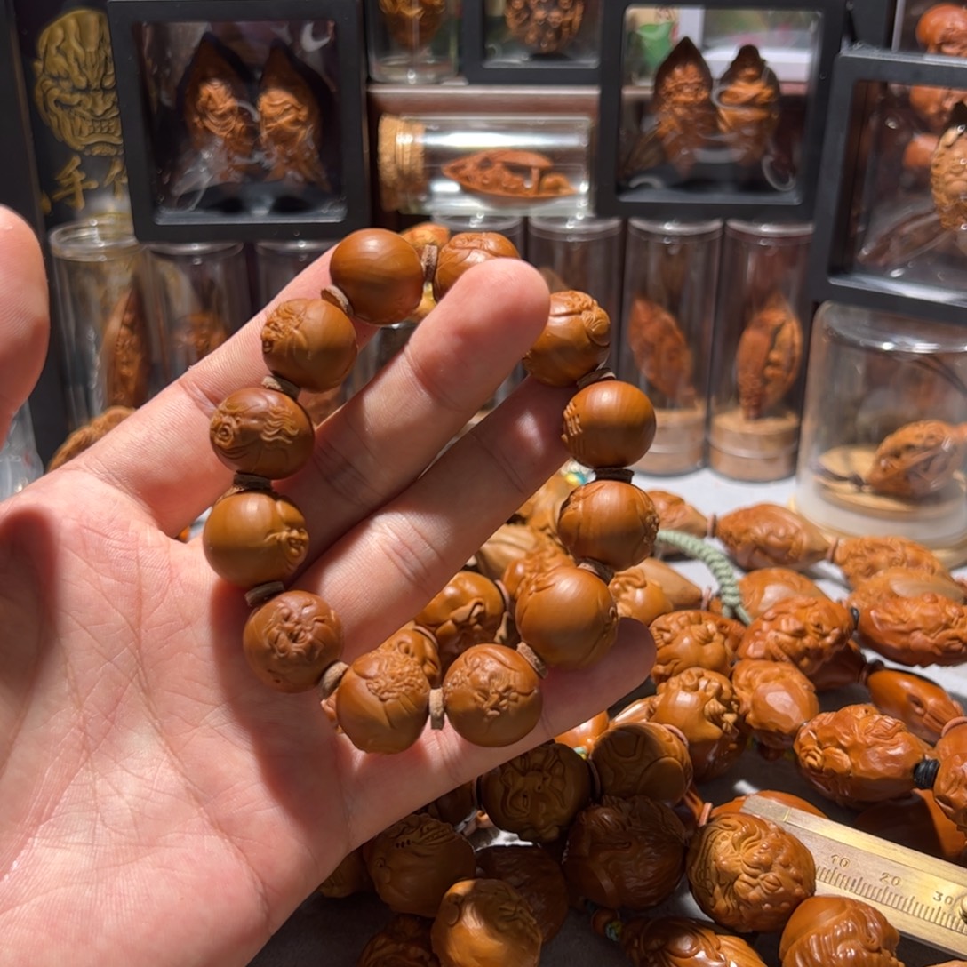 一***提橄榄核手串/手链手工十八罗汉