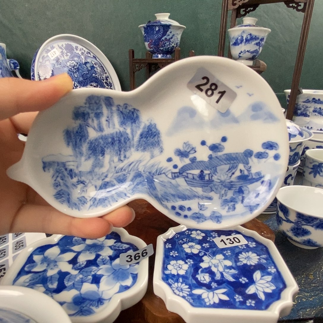 瓷片景德镇手绘青花茶器281