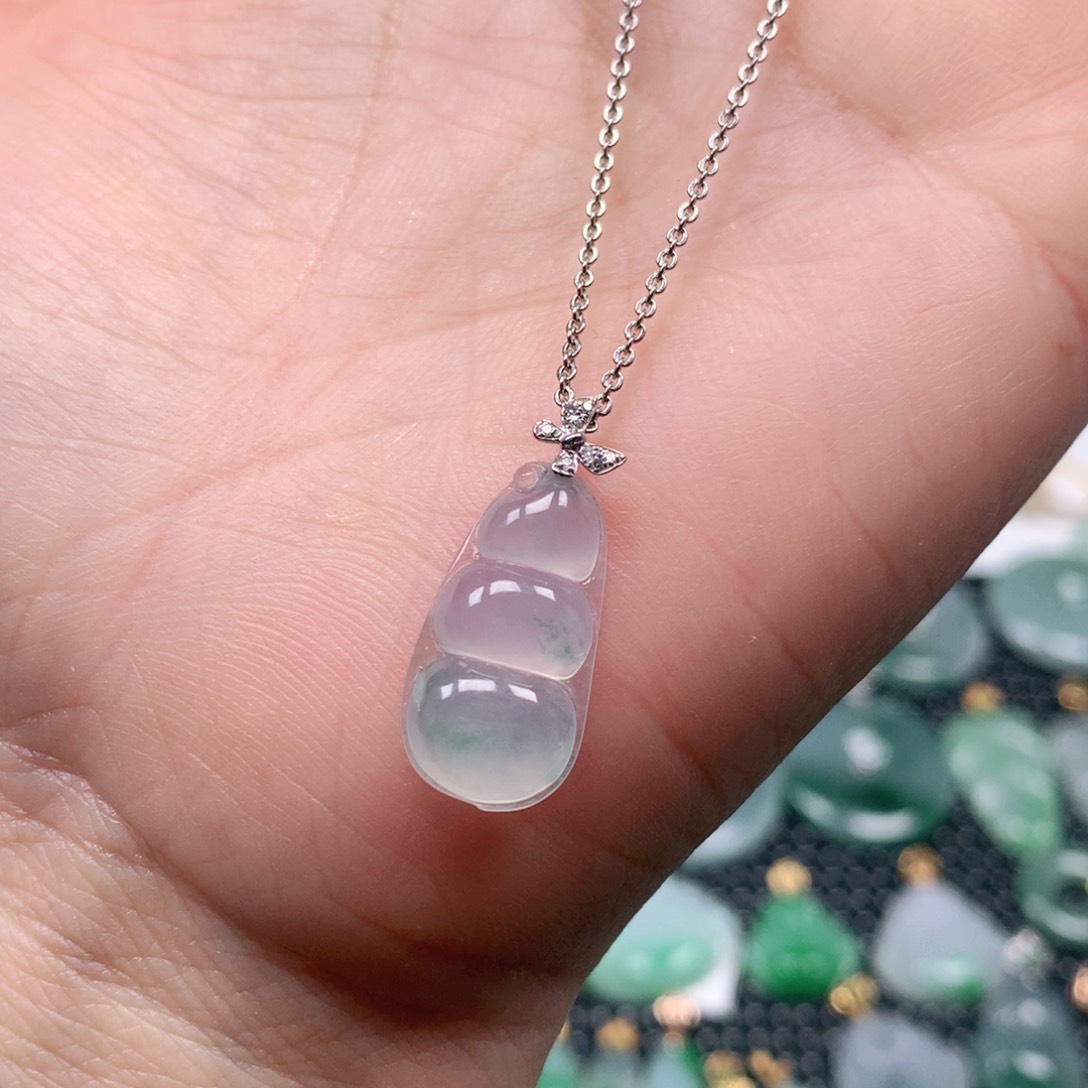 【闪购商品】翡翠吊坠(不含链)18K金镶嵌