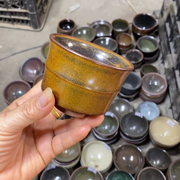 3***空茶盏建阳建盏微瑕竹节
