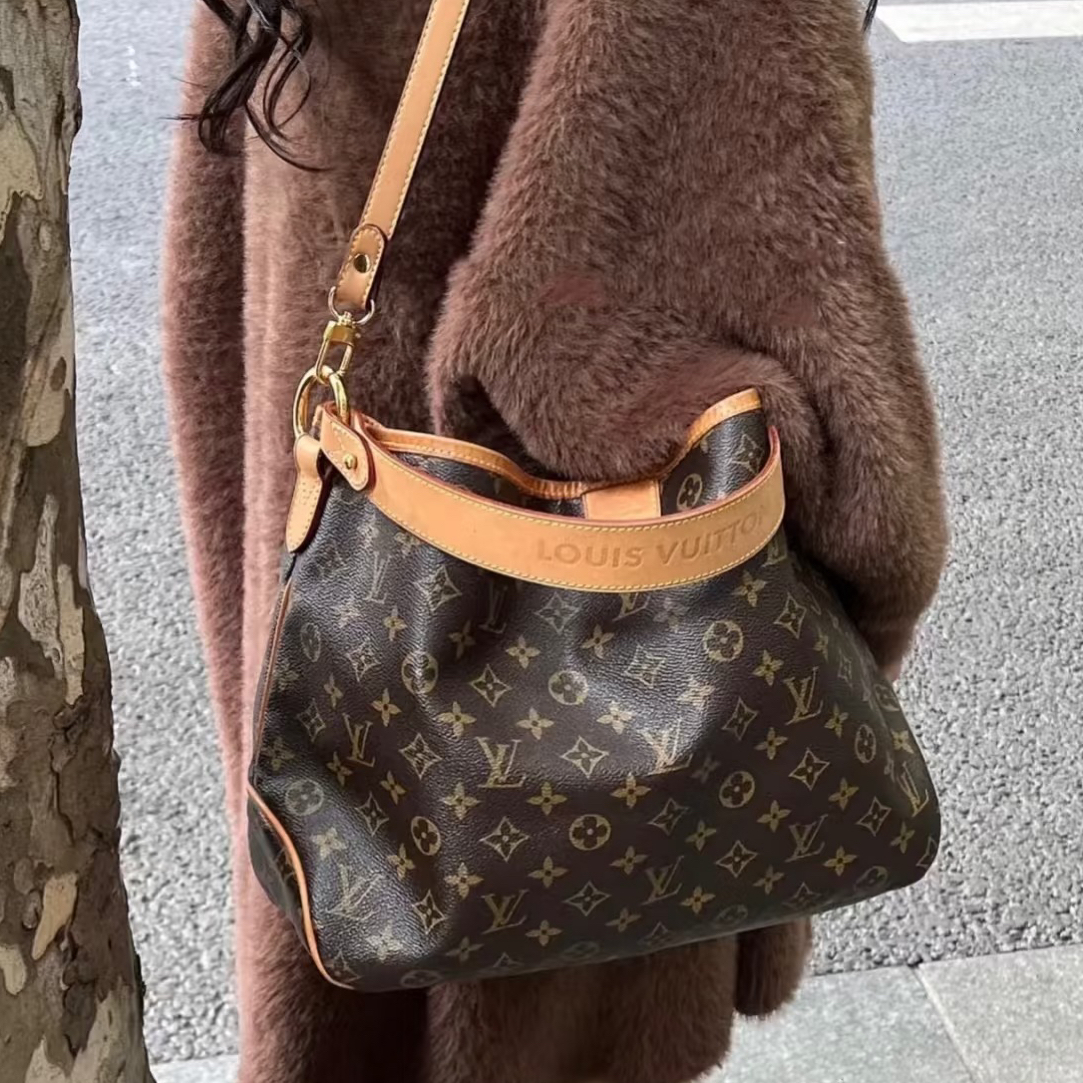 95新 LouisVuitton/路易威登 经典老花中号DF托特包/全原