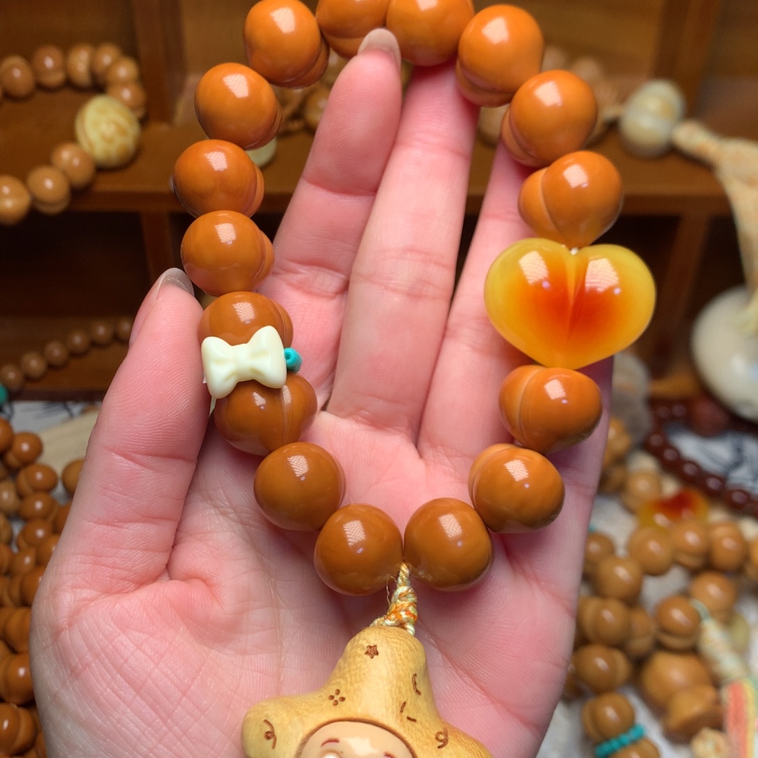 猴头核桃把件16玻璃底定制