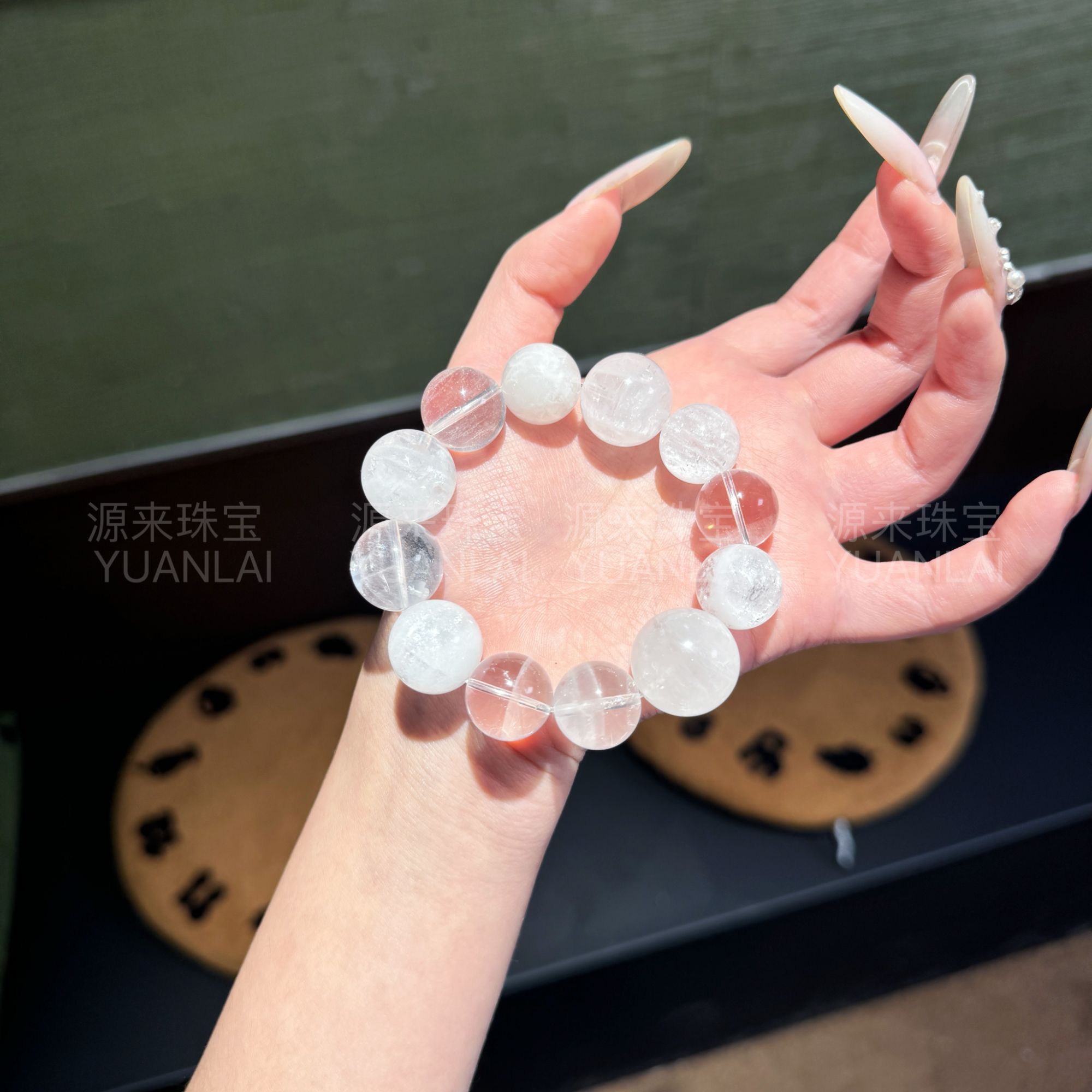 *芭蕾公主*白幽灵雪花幽灵白水晶手串YL3332 