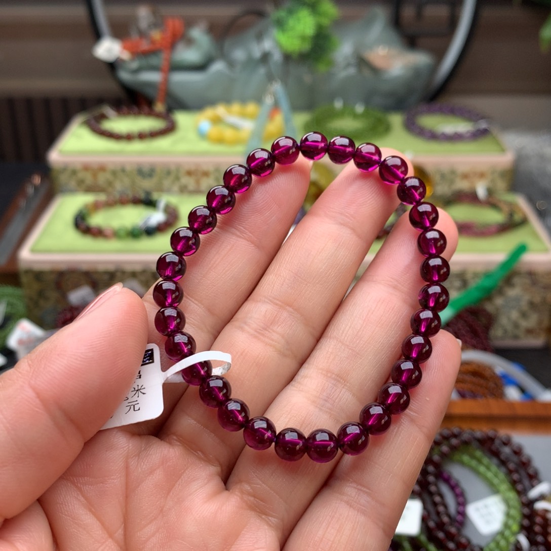 石榴石手串未镶嵌手串6