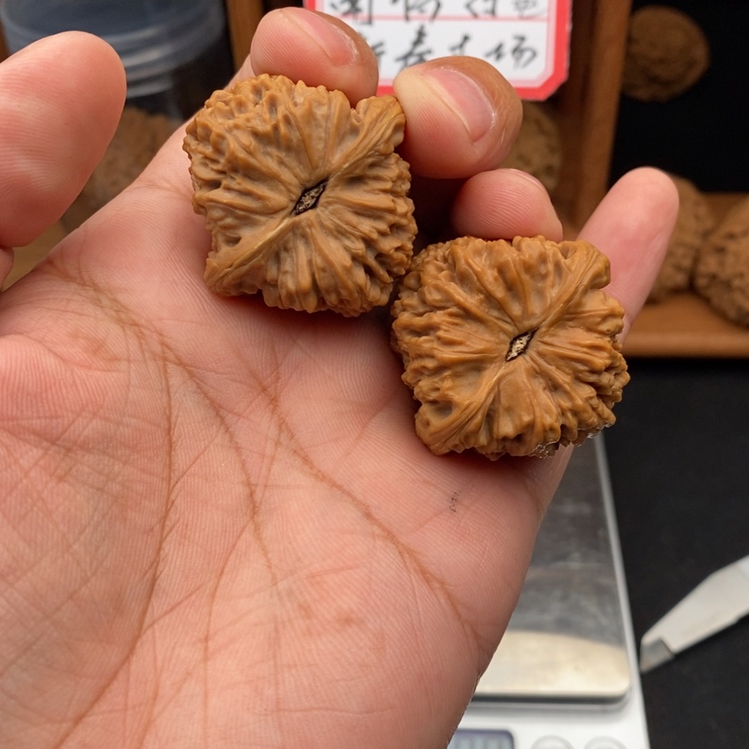 文玩核桃吊坠没***?好运南将石文玩核桃