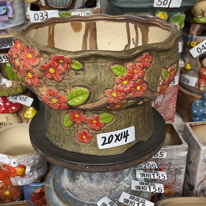 粗陶材质多肉花盆