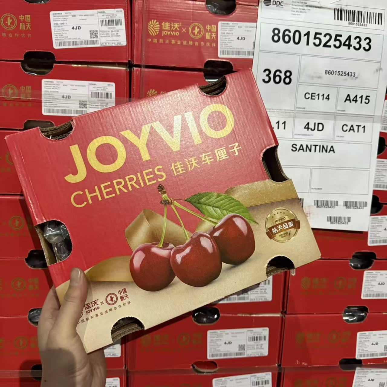 【佳沃桑提娜4JD】智利进口海运车厘子现货原箱车厘子包邮5斤内附果径卡桑提娜樱桃智利共和国