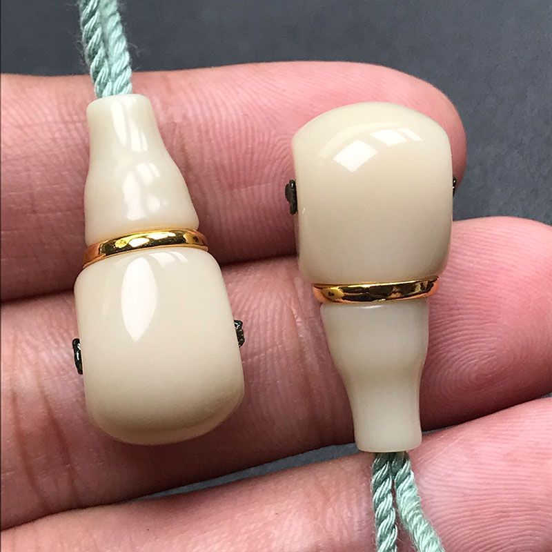 雪巴大孔金腰带分体三通藏式榫卯结构文玩diy手串配饰