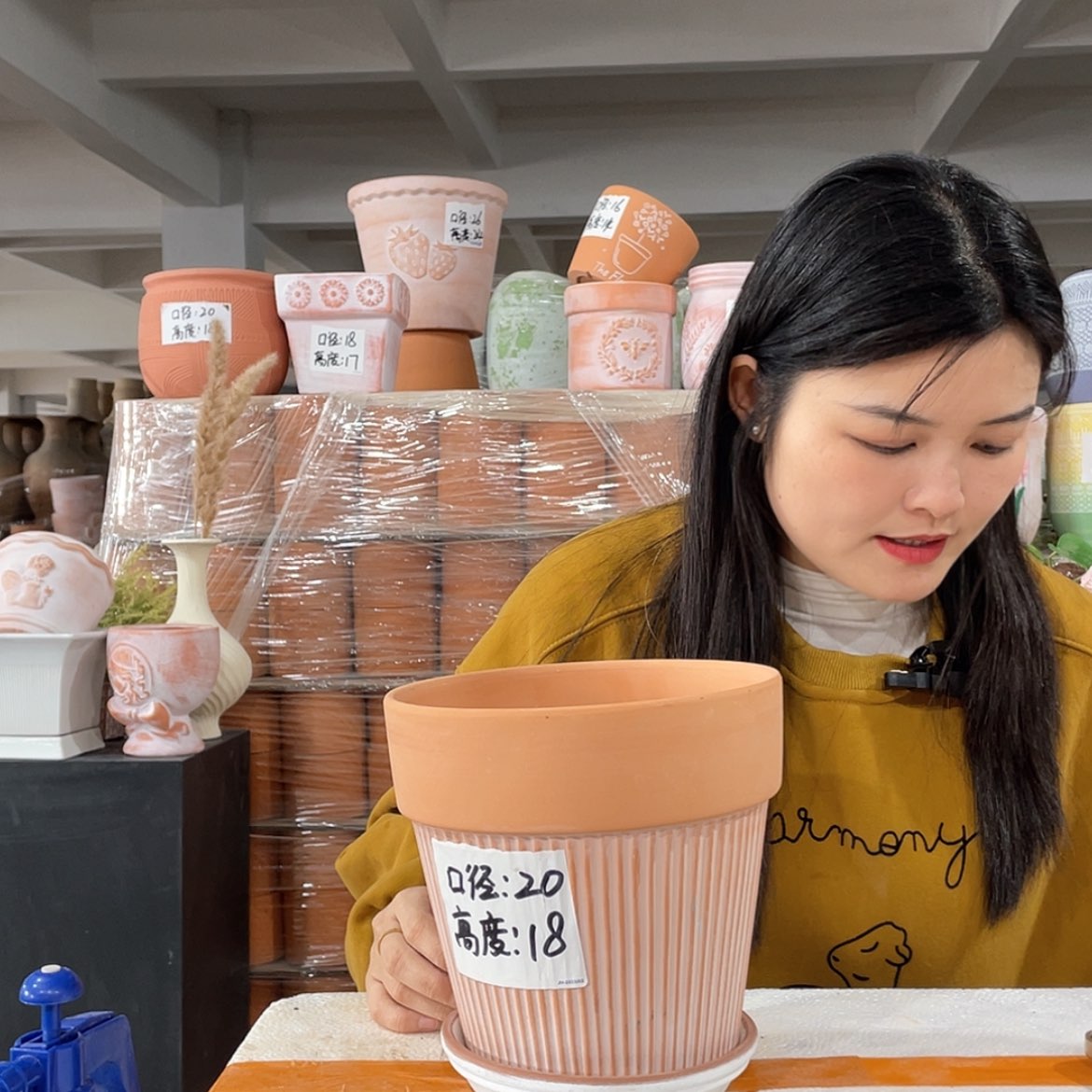 【闪购商品】红陶复古竖纹20-18送托