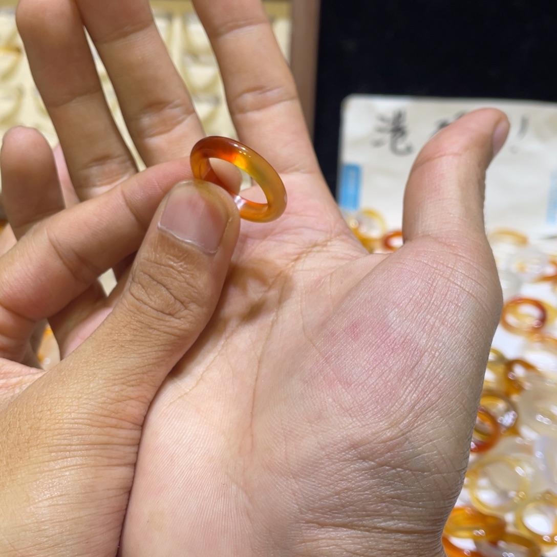 玛瑙/玉髓未镶嵌戒指343号港16 默认瑕疵