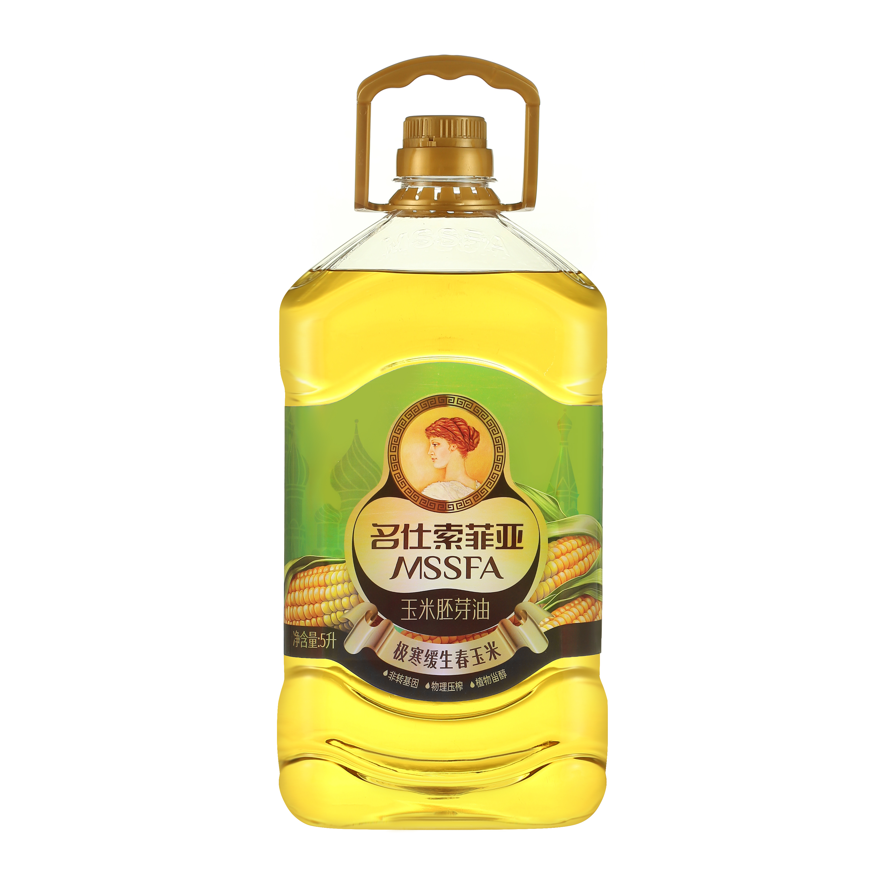 名仕索菲亚玉米胚芽油5L物理压榨一级炒菜用大桶玉米油
