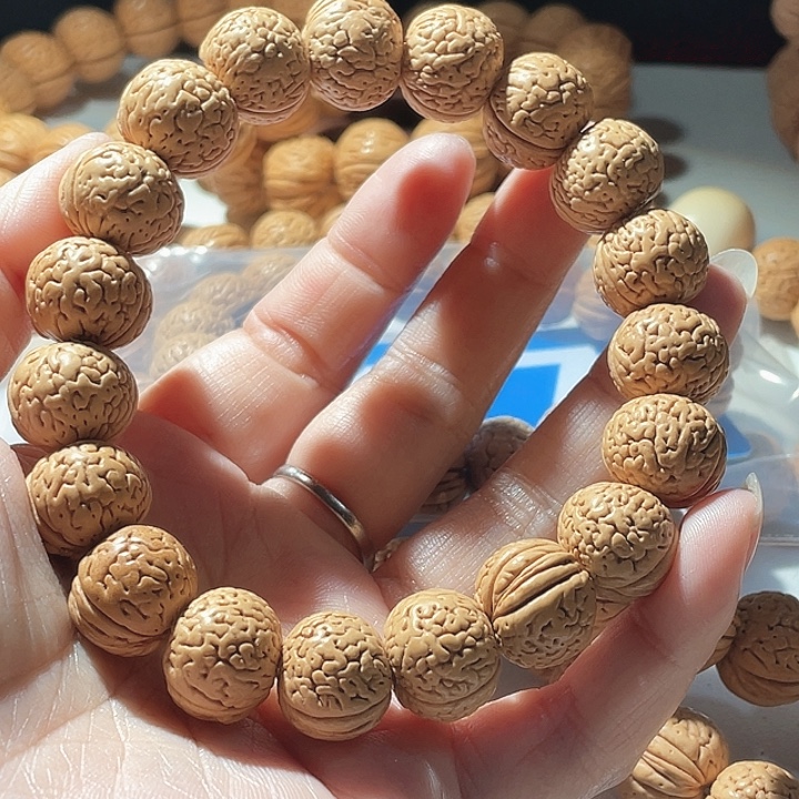 岩***理吊坠桃核桃核手串玲珑塔41