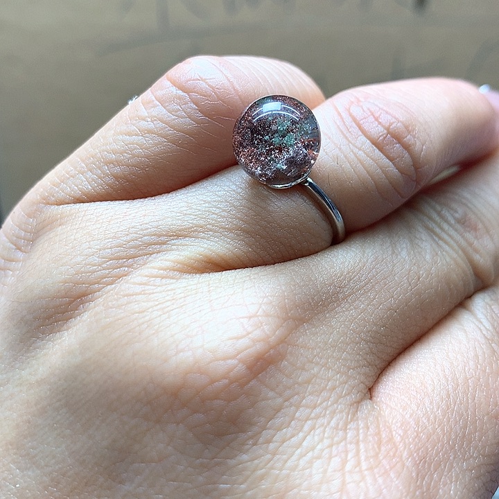 水晶水晶戒指银S925镶嵌