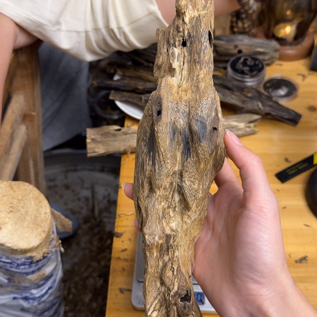 沉香沉香碎屑白棋品种块料180克