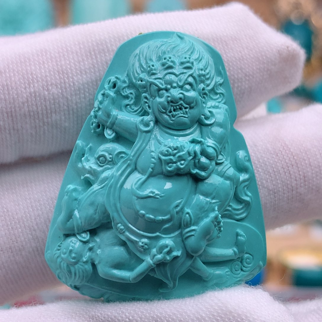 绿松石珠宝奇石未镶嵌大黑天