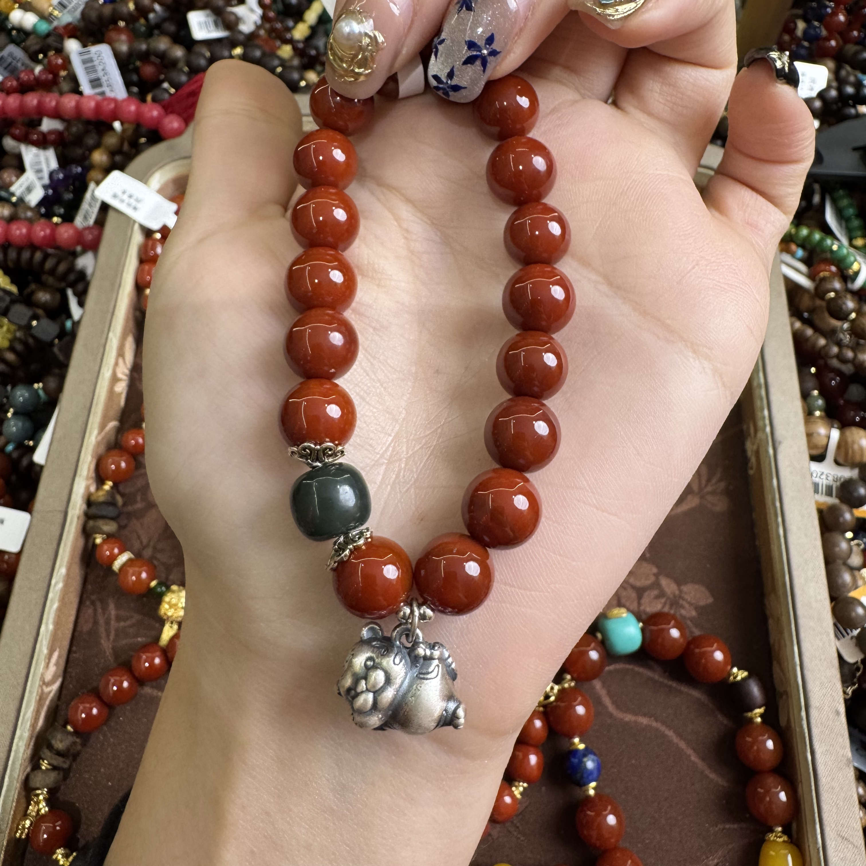 南红玛瑙手串多圈单圈