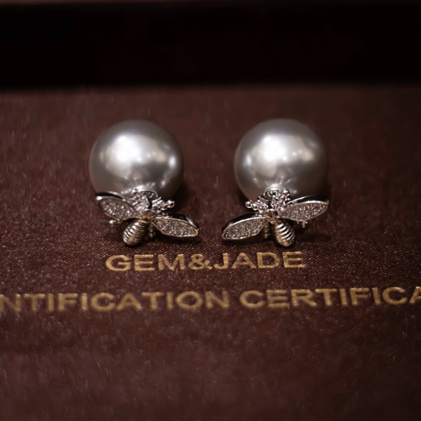 铜合金仿珍珠耳饰 【8325】 周年珍藏英｜经典原标克拉CrownFrett