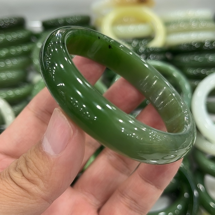 和田玉未镶嵌手镯57～1