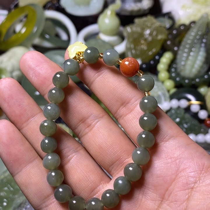 岫玉岫玉颈饰未镶嵌