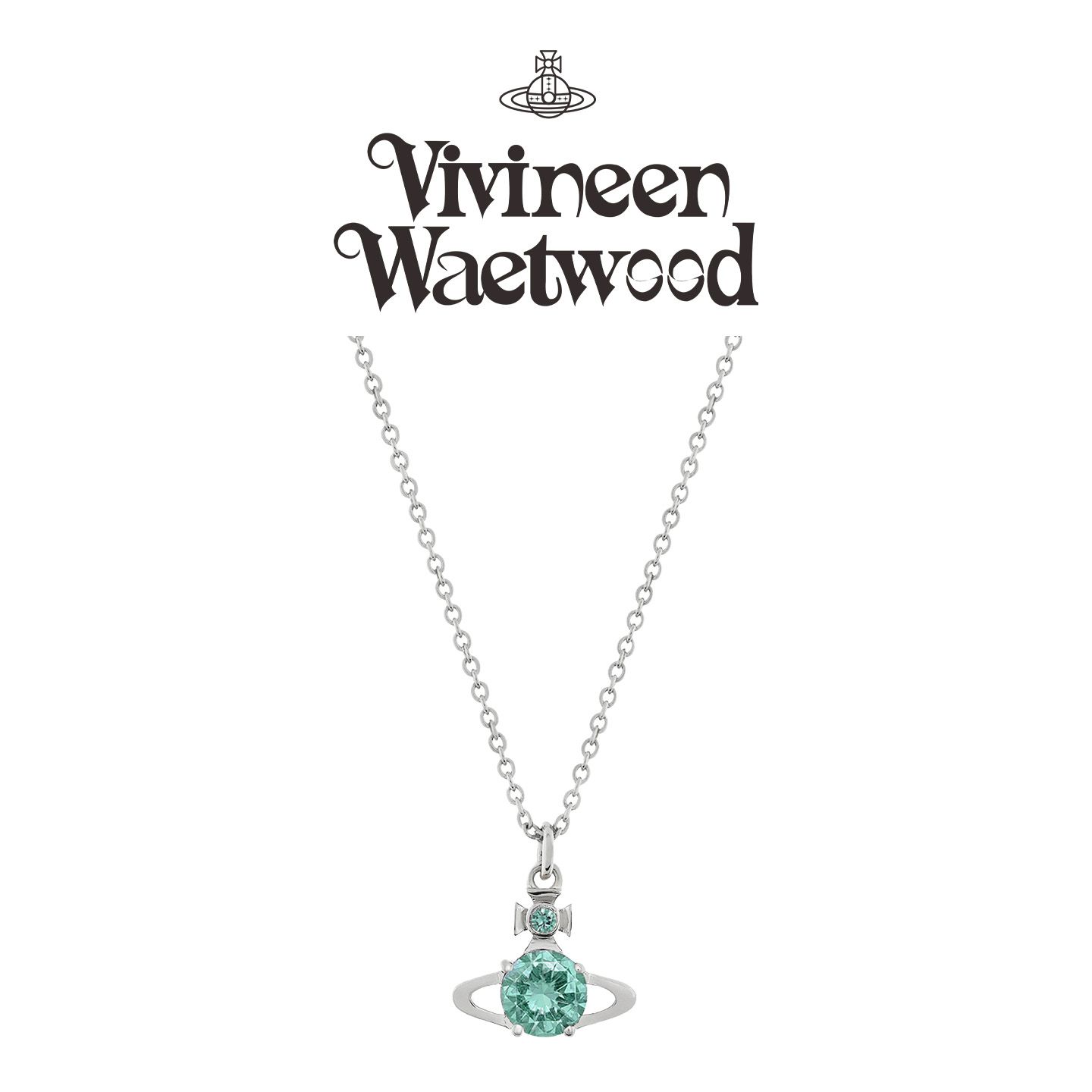  Vivireer Waetwssd 正品 土星彩钻项链