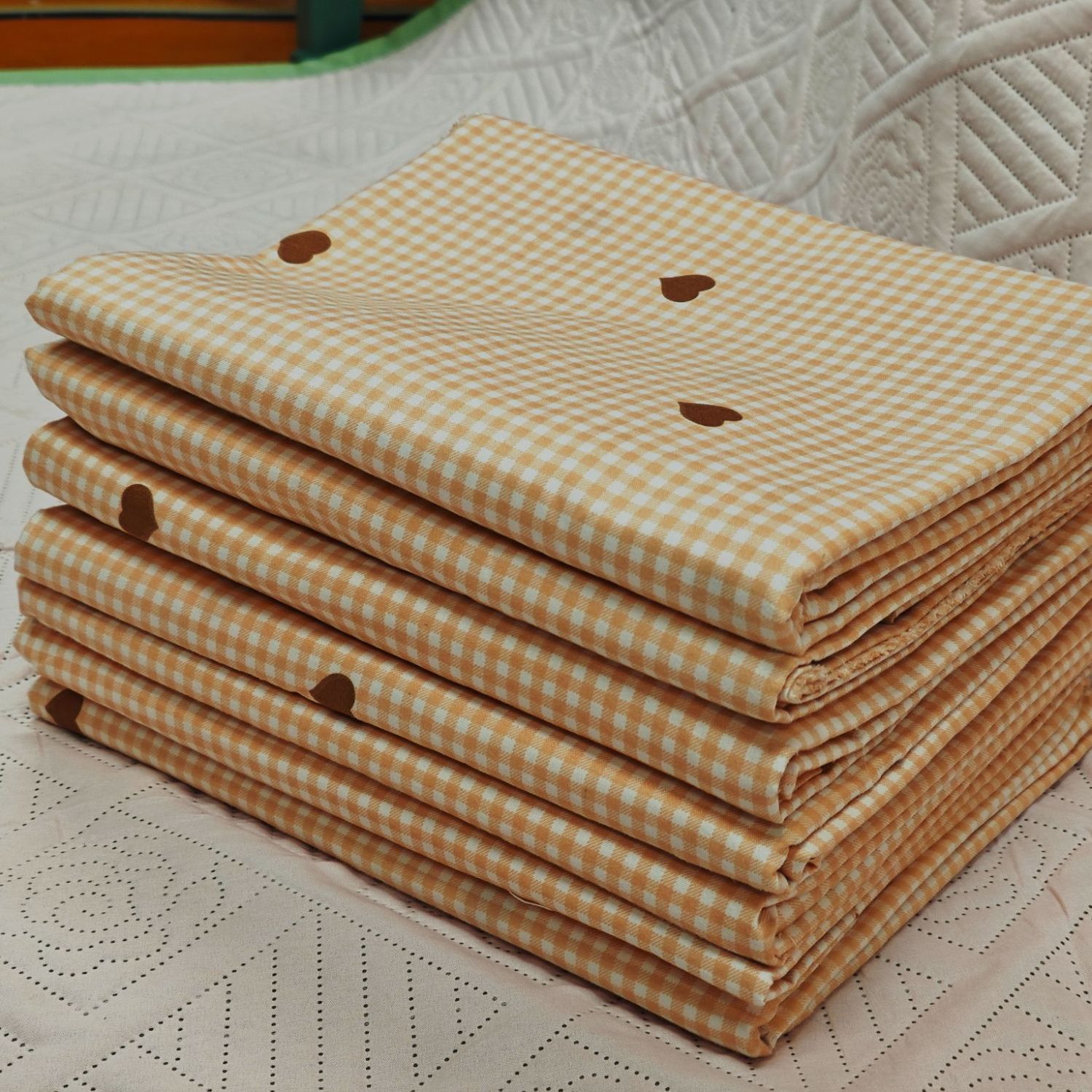 【梦居家纺】粉格子布块