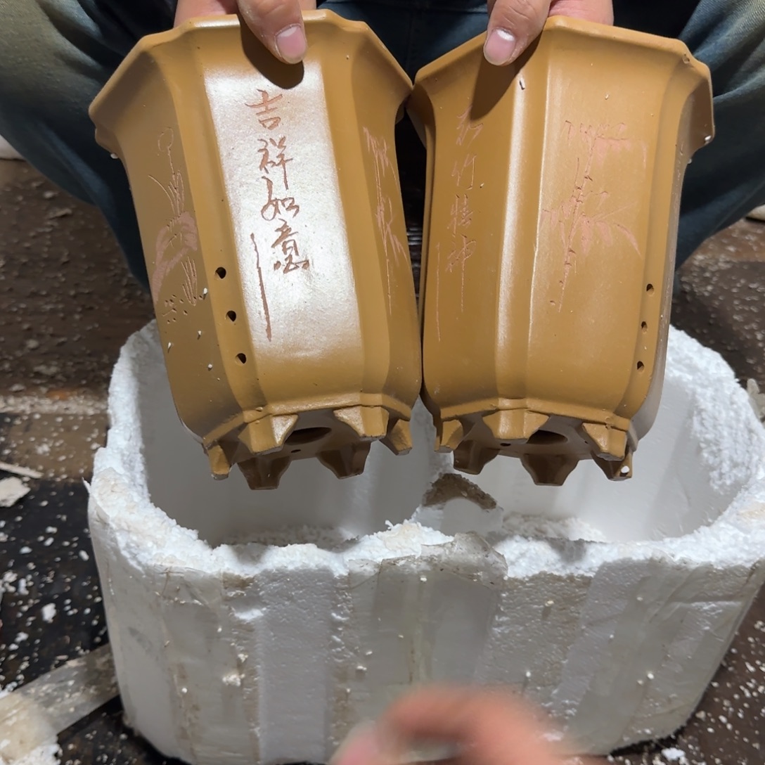 紫砂花盆瑕疵和瑕疵