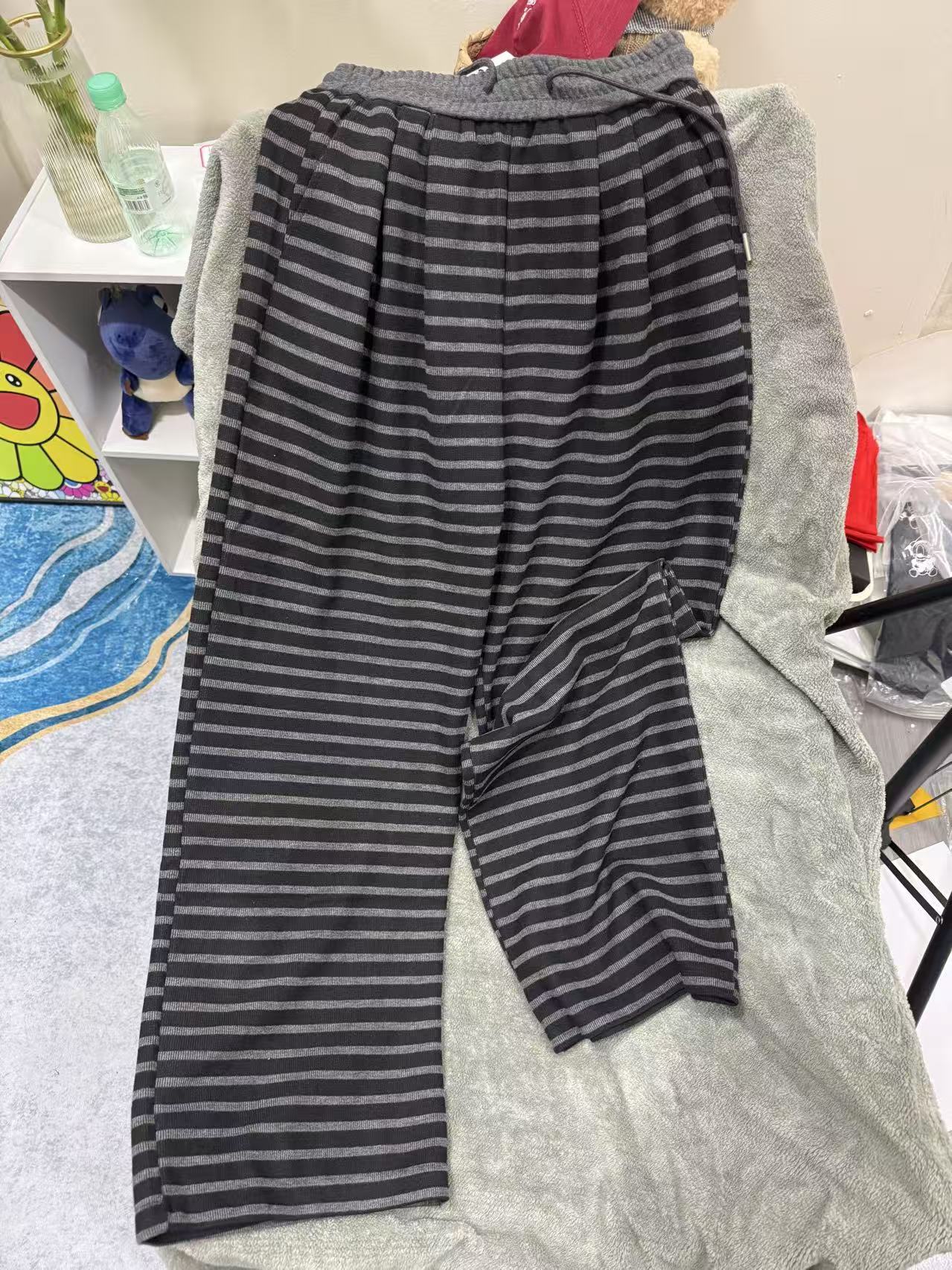 条纹休闲直筒裤秋冬新款裤子