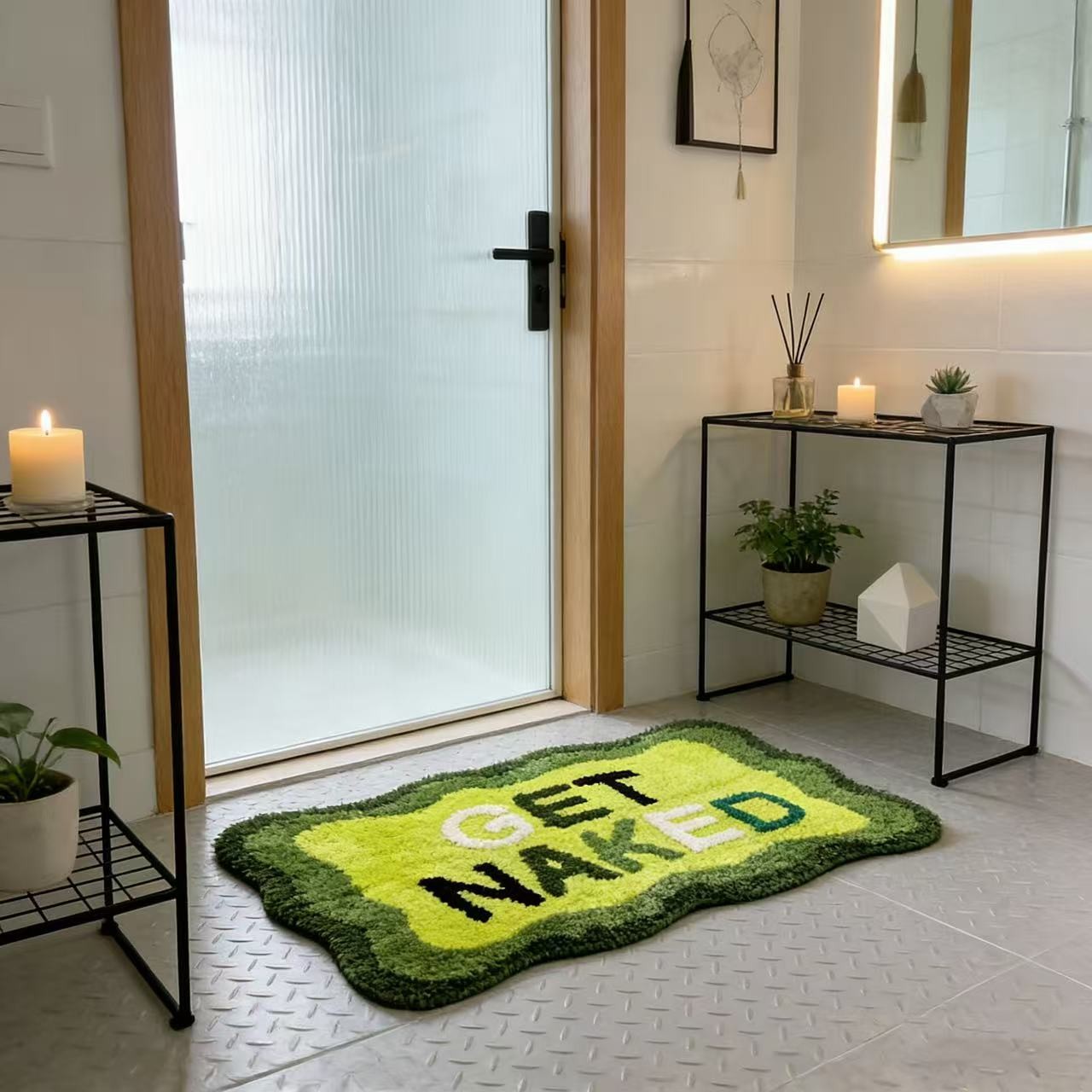 【同款低价】浴室卫生间门口垫吸水防滑植绒地垫可机洗-GET 