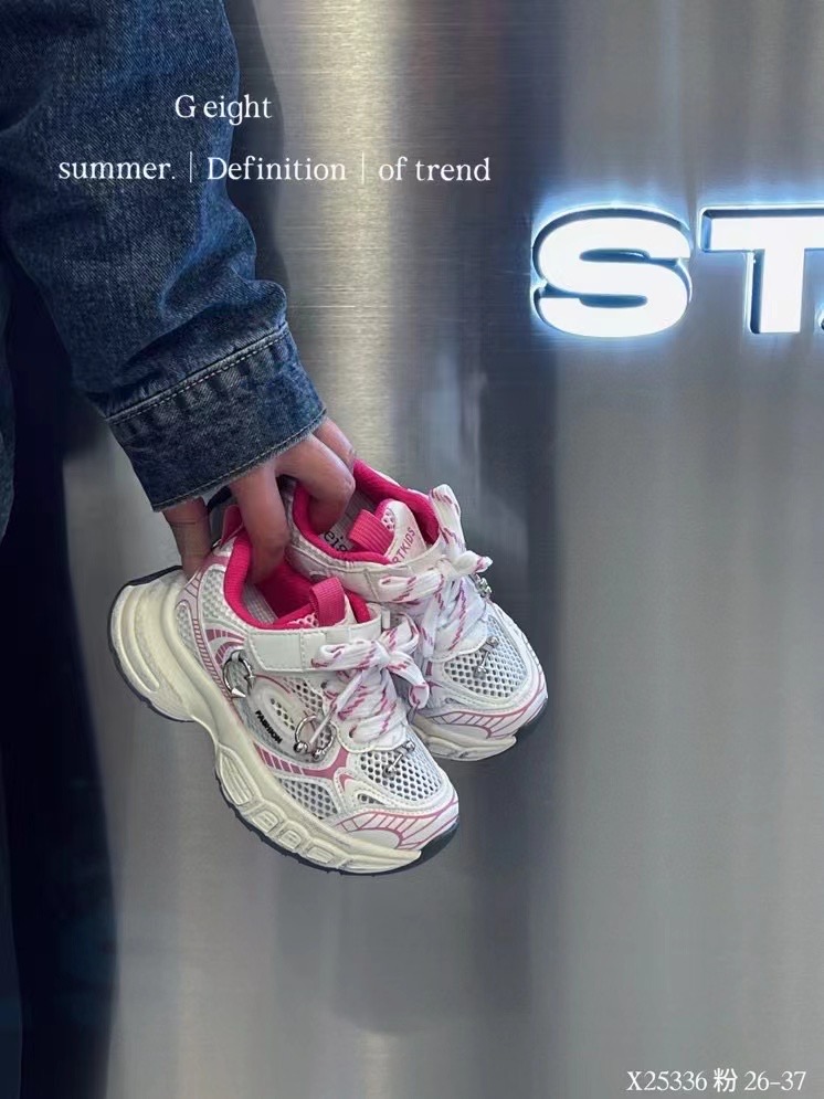 温州童鞋清仓撤柜款 不退不换 春夏男女潮酷铆钉老爹鞋网面透气