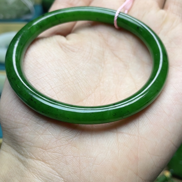 和田玉手镯未镶嵌手镯58+圈口 编号85