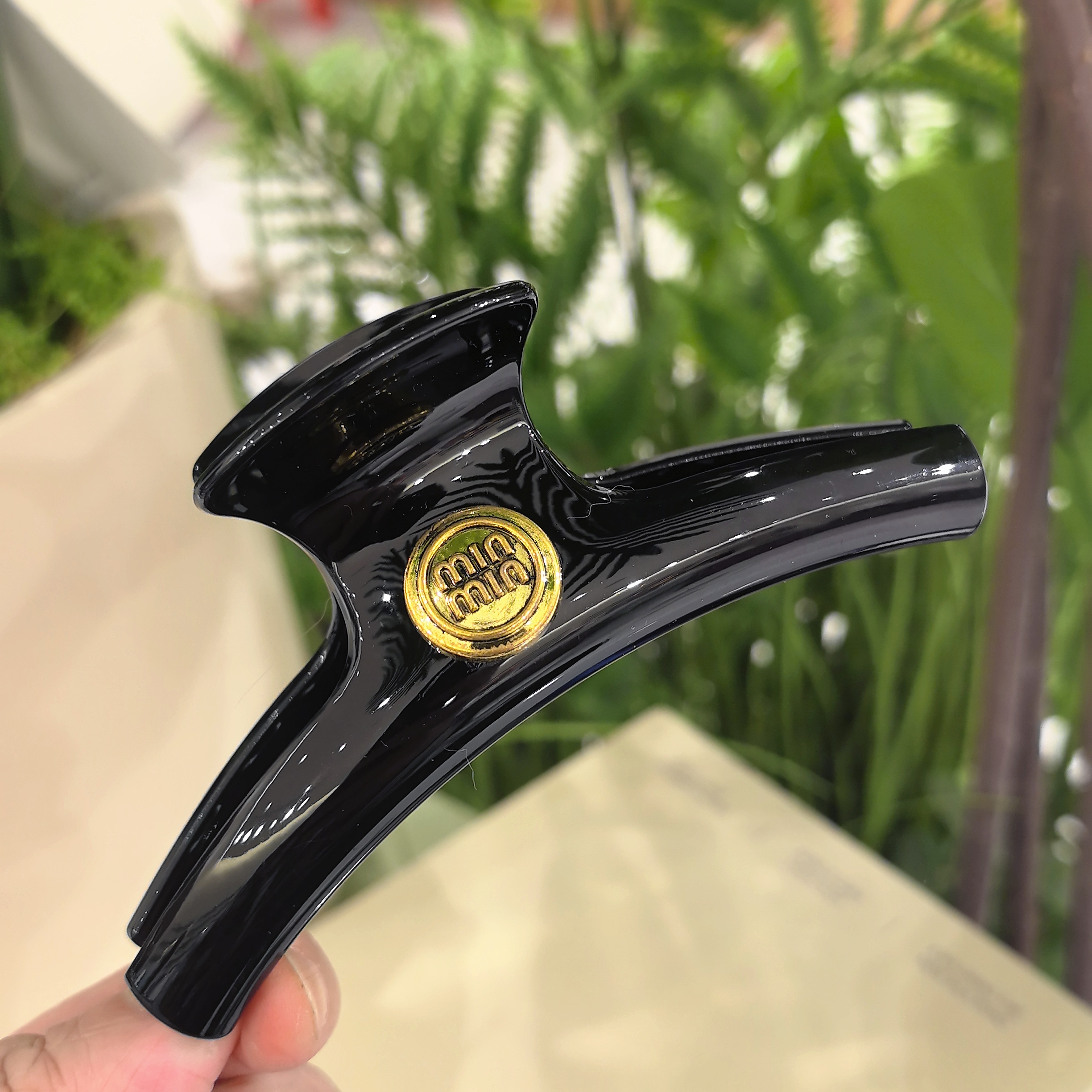 韩系新款精致黑色异型时尚百搭十一公分抓夹5490