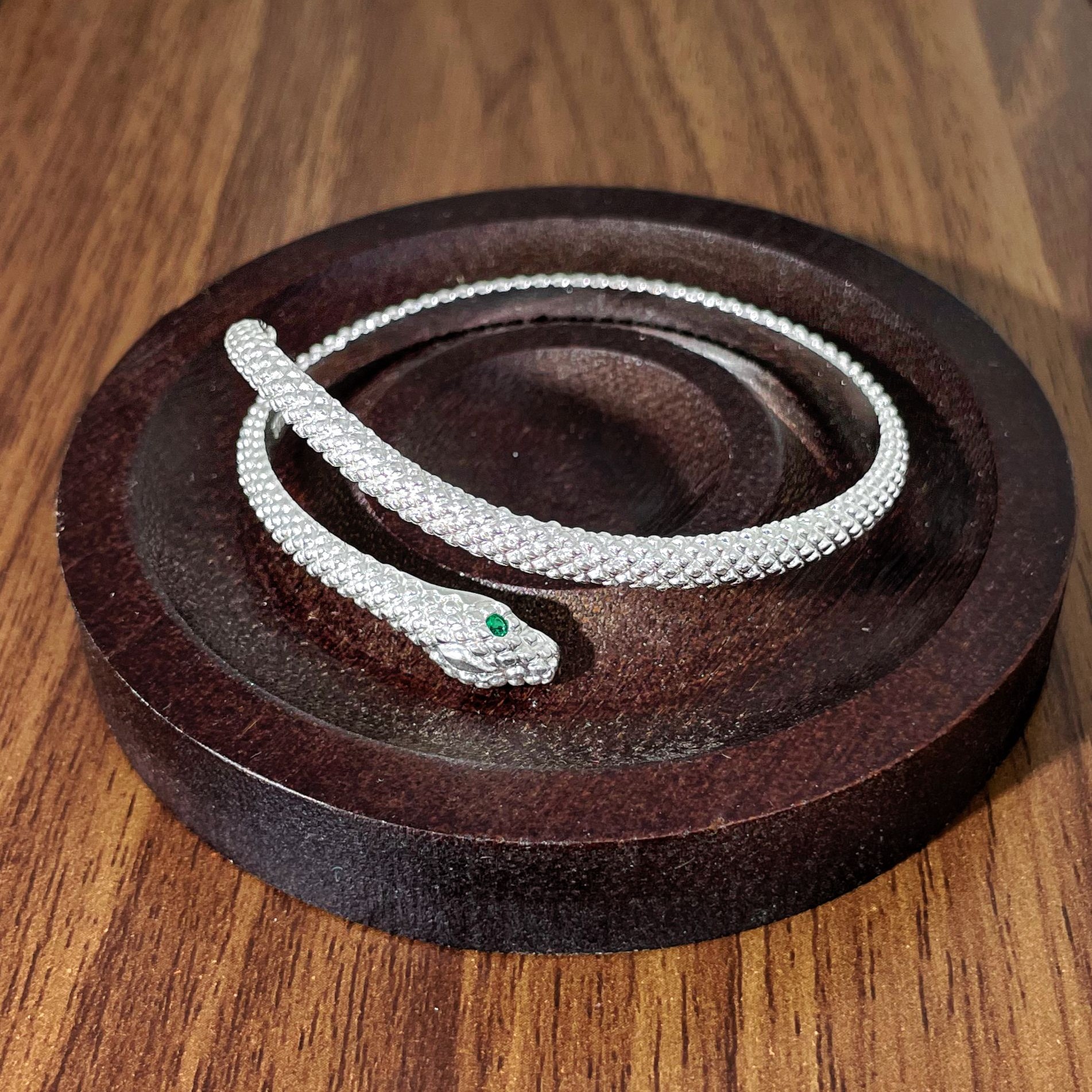 足银银制品 S163 新款蛇镯 开口 直播间选款时尚百搭精美手镯