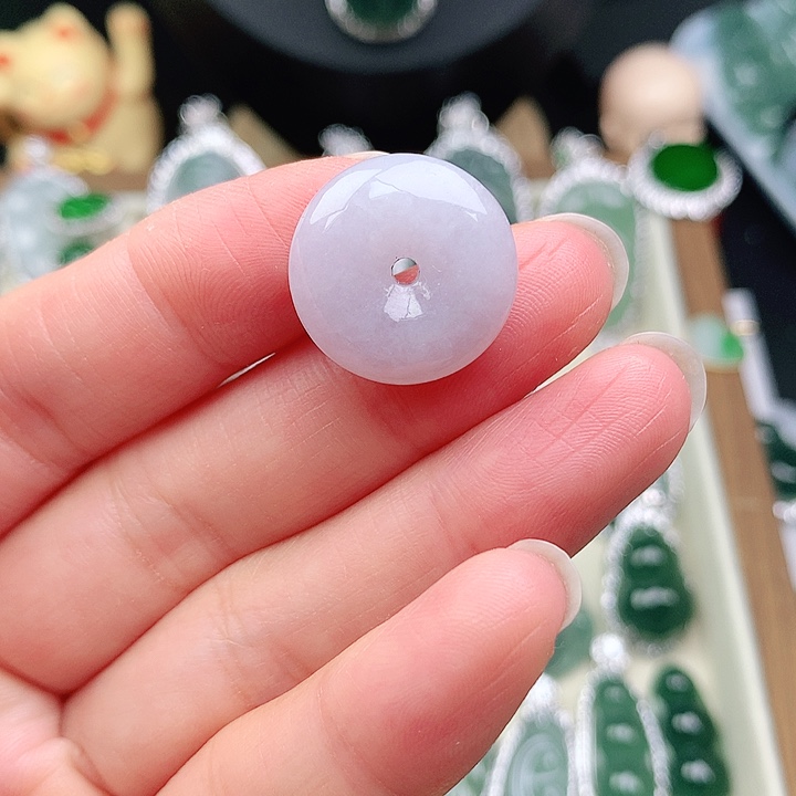 颈饰银S925镶嵌翡翠.**光吊坠