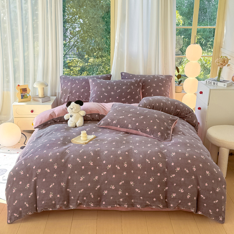 【过冬神器】新款加厚保暖双面牛奶绒爆款三件套四件套