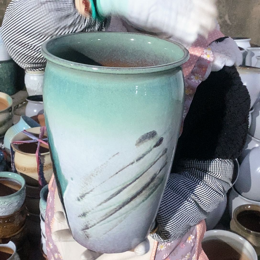 紫砂花盆瑕疵口20高31瑕疵