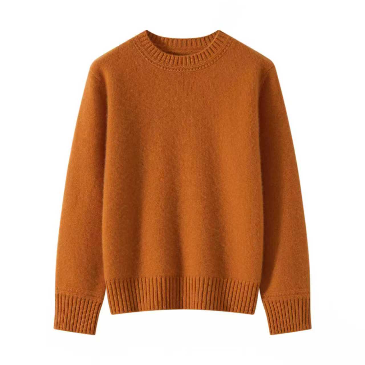 LP同款~高端轻奢  100羊绒衫 挑空圆领加厚毛衣女宽松显瘦针织衫