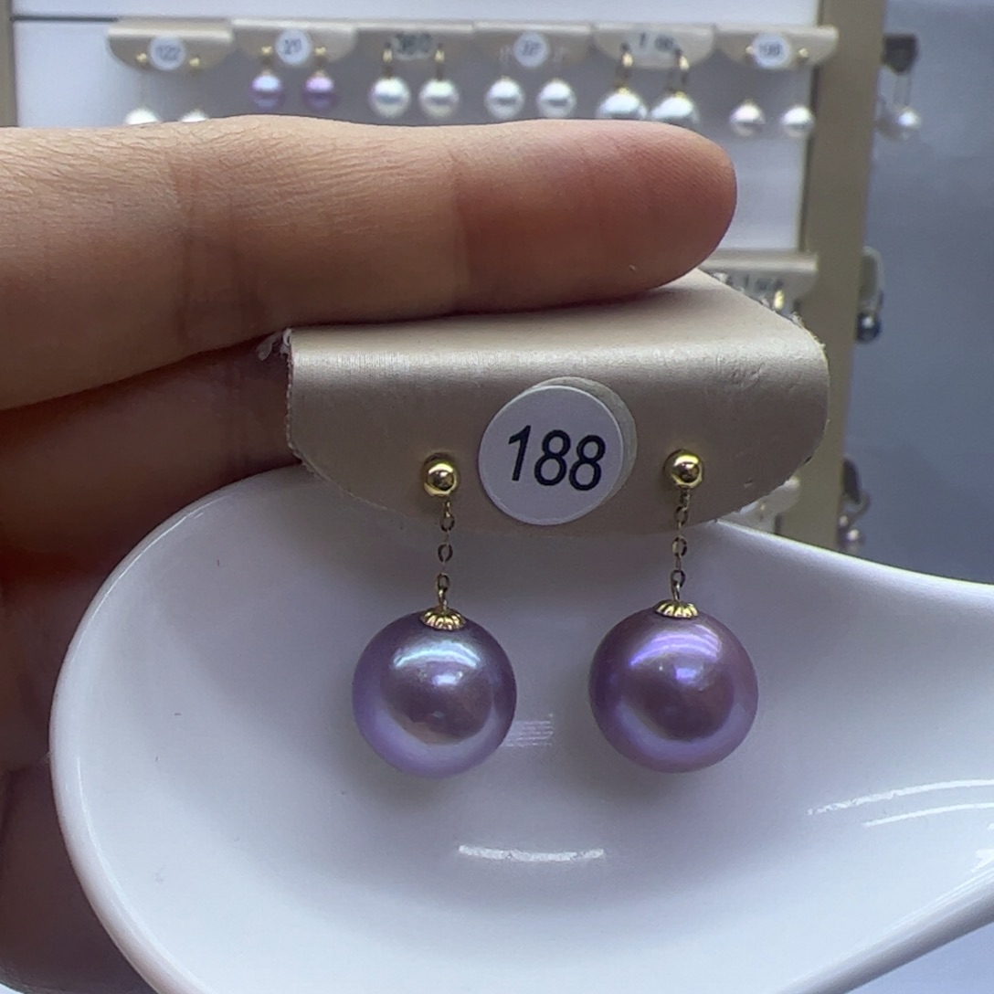 淡水珍珠耳饰18K金镶嵌