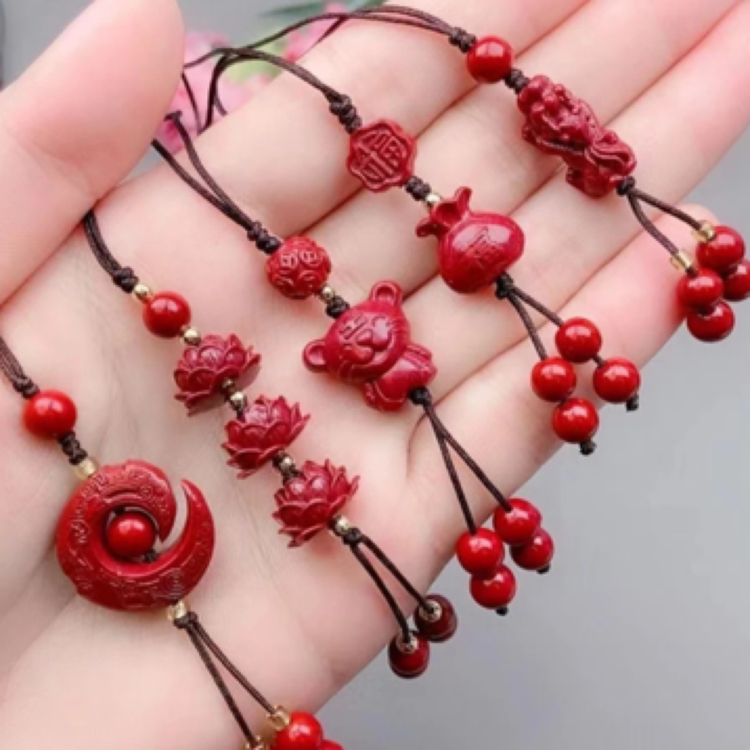 含辰砂工艺品高含量紫金砂爆款高档手机挂