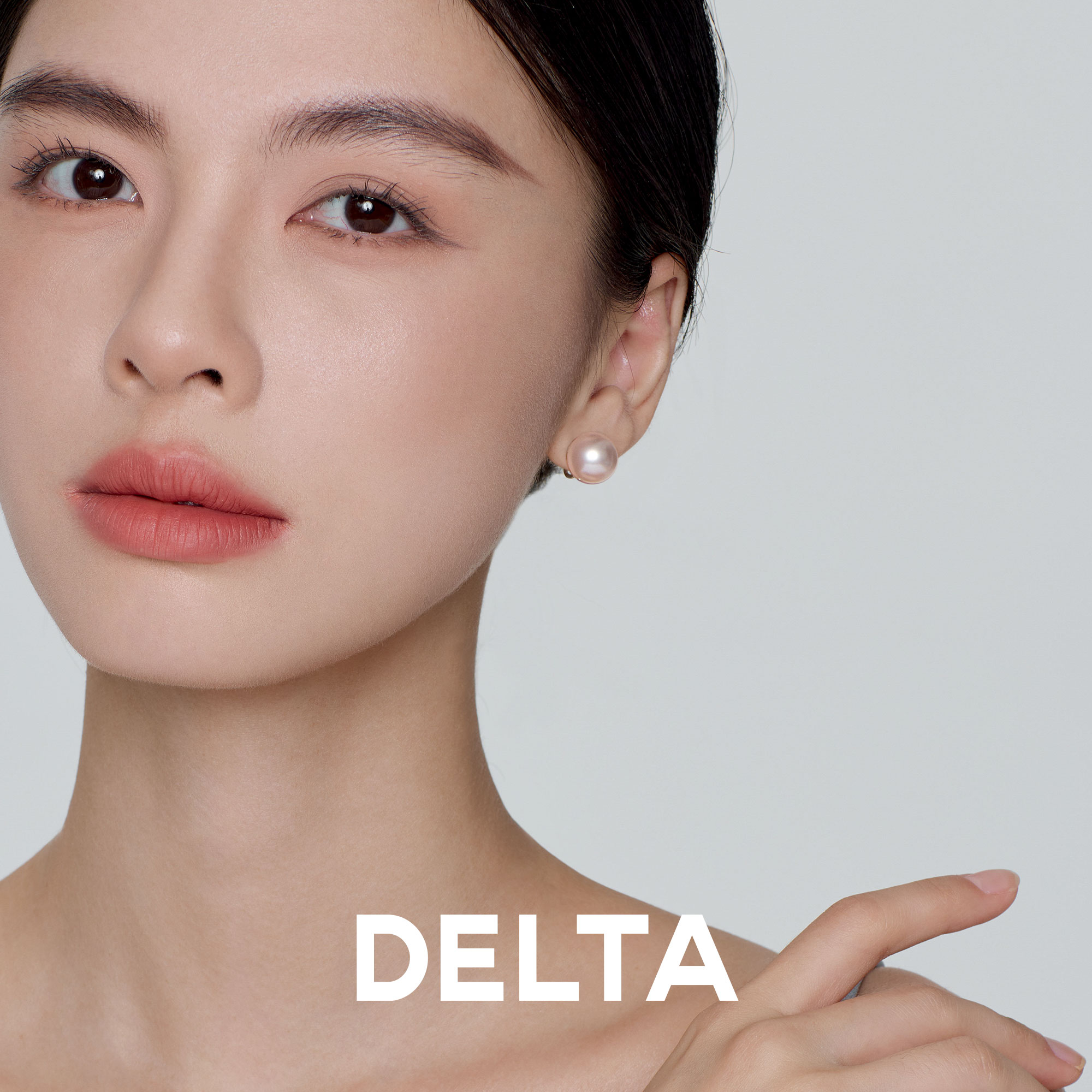 DELTA 925银仿珍珠耳饰 粉色珍珠耳钉耳环甜美气质高级无耳洞耳夹