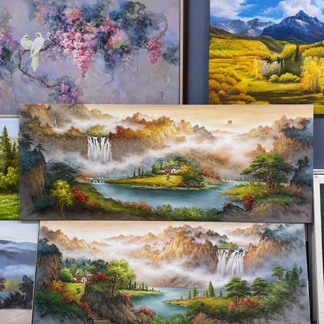 用****6手工手绘精品油画80+200厘米内框