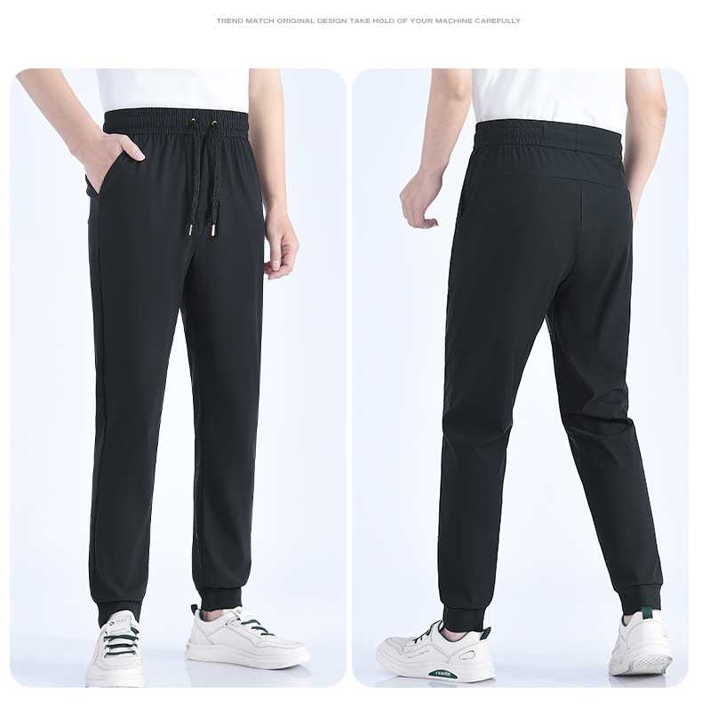 3D柳叶档夏季地铁速干薄款冰丝裤休闲裤户外透气男士裤子弹力宽松